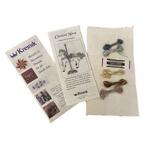 NEW Kreinik Carousel Horse Cross Stitch Kit Designed by Carole Rodgers